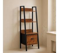 FurnitureR Porta coperta autonomo a 4 livelli, scaffale portaoggetti per accessori, asciugamani e prodotti per il bagno, cassetti in tessuto non tessuto, 42 x 29 x 110 cm