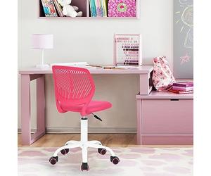 FurnitureR Revitore ergonomico regolabile in altezza, per casa, ufficio, studio, rosa, 38 cm x 39 cm x 75 cm x 85 cm