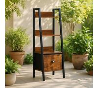 FurnitureR Scaffali per giardino e patio, supporti per vasi a 4 livelli, porta piante scala, portaoggetti con cassetti in tessuto non tessuto, per interni, soggiorno, balcone, patio, cortile, 42 x 29