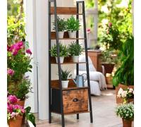 FurnitureR Scaffali per giardino e patio, supporti per vasi a 5 livelli, porta piante scala, portaoggetti con cassetti in tessuto non tessuto, per interni, soggiorno, balcone, patio, cortile, 42 x 29
