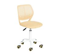 FurnitureR Sedia da scrivania colorata, design moderno regolabile, sedia per computer, sedia girevole senza braccio, cameretta dei bambini, casa ufficio task chair, pesca rosa M