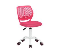 FurnitureR Sedia da scrivania colorata, design moderno regolabile, sedia per computer, sedia girevole senza braccio, cameretta dei bambini, casa ufficio task chair, rosa M