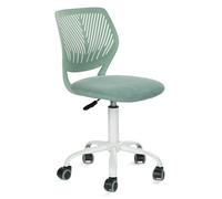 FurnitureR Sedia da scrivania colorata, design moderno regolabile, sedia per computer, sedia girevole senza braccio, cameretta dei bambini, casa, ufficio, colore turchese, M