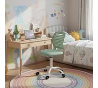 FurnitureR Sedia da scrivania per bambini, regolabile in altezza, girevole, senza braccioli, sedia ergonomica per bambini con ruote, per imparare e giocare, salvaspazio, 3 colori a scelta