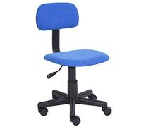 FurnitureR - Sedia da scrivania, per lavorare al computer in casa e in ufficio, con schienale intermedio, regolabile, con rotelle, ideale per lo studio dei bambini 50 (L) X 50 (W) X 76 (H) CM Blue