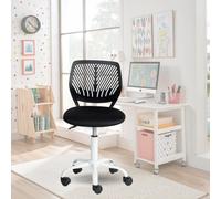 FurnitureR Sedia da ufficio colourate, seduta ergonomica girevole in altezza regolabile per computer, ruote a 5 raggi, sedie e sgabelli da casa, sedile di lavoro, caramella nero