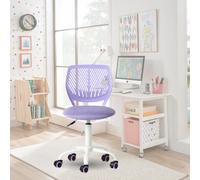 FurnitureR Sedia da ufficio colourate, seduta ergonomica girevole in altezza regolabile per computer, ruote a 5 raggi, sedie e sgabelli per la casa, sedile di lavoro, Morandi Viola