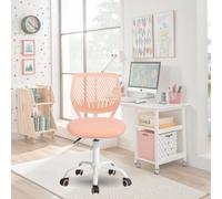 FurnitureR Sedia da ufficio colourate, seduta ergonomica girevole in altezza regolabile per computer, ruote a 5 raggi, sedie e sgabelli da casa, sedile di lavoro, caramella rosa