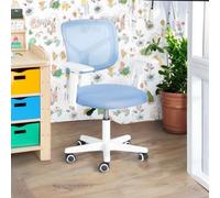 FurnitureR Sedia da ufficio per bambini, sedia da computer per giovani/adolescenti con rete traspirante, girevole sedia da studio regolabile in altezza con braccioli, rosa, 50 x 53 x 87 cm