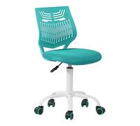 FurnitureR Sedia da ufficio per la casa e l'ufficio, ergonomico, regolabile, Rolling Computer Executive Sedia per casa, ufficio, studio, turchese F