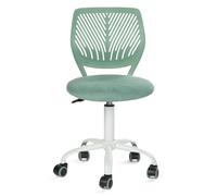 FurnitureR Sedia da ufficio per la casa e ufficio, ergonomica, regolabile, rolling computer, sedia executive, per casa, ufficio, studio, tessuto Morandi Aqua