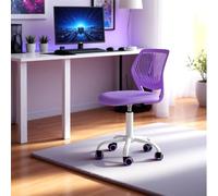 FurnitureR Sedia girevole da gaming, regolabile in altezza, girevole a 360 gradi, con schienale, in tessuto, con molla a gas SGS