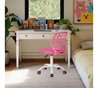 FurnitureR Sedia per bambini regolabile in altezza per scrivania, ergonomica, colorata con schienale e braccioli, sedia girevole a 5 ruote, per bambini da 3 a 10 anni, portata fino a 100 kg