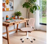 FurnitureR Sedia per bambini regolabile in altezza per scrivania, ergonomica, colorata con schienale e braccioli, sedia girevole a 5 ruote, per bambini da 3 a 10 anni, portata fino a 100 kg