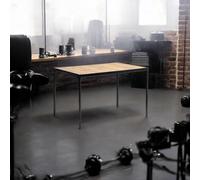 FurnitureR Set di 5 tovagliette rotonde da pranzo, 80 cm, in MDF Balcony Tea Table- Elegant White Marble Design, 4 pezzi finto camoscio e metallo telaio Chairs, per Home and Cafe, Kitchen, Terrace