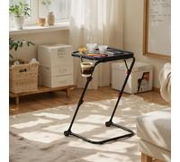 FurnitureR Tavoli da consolle, tavolino regolabile in altezza, mobile e ad angolo regolabile, nessun montaggio richiesto, facile da piegare, per soggiorno, camera da letto, balcone, 53 x 37 x 70 cm