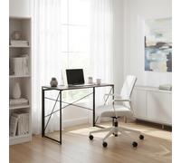 FurnitureR Tavoli di attività per sala da pranzo, studio multiuso per scuole, tavolo pieghevole efficiente, cornice in MDF e metallo, nessun montaggio richiesto, 100 x 50 x 75 cm, NNOCE