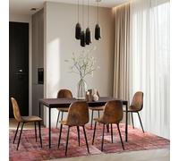 FurnitureR Tavolo consolle 120 x 70 x 75 cm | sottile ed elegante | piastra di spessore 3,8 cm | gambe in metallo nero | tavolo da corridoio/divano