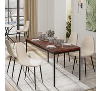 FurnitureR Tavolo da ristorante Gastro | 120 x 70 x 75 cm | robusto pannello MDF | struttura in metallo | tavolo da bistrot | tavolo da ristorazione | tavolino