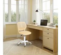 FurnitureR Teenage, Height Adjustable Armless Task, Colourful Study for Home and, Computer, Ergonomic & Swivel Office Chair, 40,5 x 44 x 87 cm, Morandi Yellow, Metallo, 44 x 40 x 87 cm