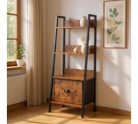 FurnitureR Vintage Brown - Espositore a forma di statuette, stile moderno, con materiale MDF, salvaspazio, ideale per collezionisti, elegante soluzione di archiviazione, struttura robusta, 42 x 29 x