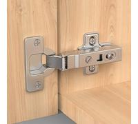 Furniware 10 cerniere ad angolo Softclose, distanza tra i fori di 52 mm, per armadi da cucina, 105 gradi, cerniere a vaso da 35 mm, cerniera per armadio, cerniere per mobili con ammortizzatore