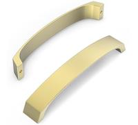 FURNIWARE 10 maniglie per armadi, maniglie per mobili, 160 mm, distanza tra i fori, in ottone, per mobili da cucina, armadi, cassetti