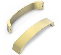 FURNIWARE 10 maniglie per mobili, 128 mm, distanza tra i fori, in ottone, per mobili da cucina, armadi, cassetti, maniglie per cassetti