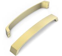 FURNIWARE 10 maniglie per mobili, 192 mm, distanza tra i fori, in ottone, per mobili da cucina, armadi, cassetti, maniglie per cassetti