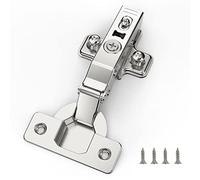 Furniware 10 pezzi Battuta Esterna Cerniere per mobiletti,distanza tra i fori 45 mm con molla idraulica Cerniere per mobile cucina Perfect softclose, per mobile cucina, anta armadio, armadio