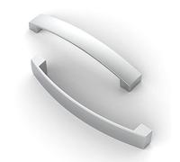 FURNIWARE 10 pezzi maniglia per armadio, Distanza tra i fori 128 mm, maniglia ad arco per armadio da cucina, per porta dell'armadio da cucina, cassetto del comò da camera da letto,Cromo