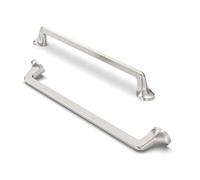 FURNIWARE 10 pezzi Maniglie per armadi, Maniglie per armadi, Maniglie per cassetti, Maniglie per armadi da cucina, Maniglie per armadi, Spaziatura tra i fori 192 mm, Nichel spazzolato