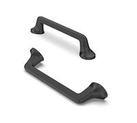 FURNIWARE 10 pezzi Maniglie per armadi, Maniglie per armadi, Maniglie per cassetti, Maniglie per armadi da cucina, Maniglie per armadi, Spaziatura tra i fori 96 mm, Nero opaco