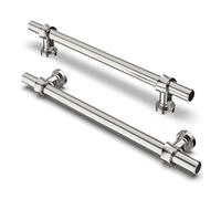 FURNIWARE 10 pezzi maniglie per mobili 160 mm distanza tra i fori per mobili in Maniglie dell'armadio da cucina Maniglia dell'armadio da cucina maniglia dell'armadio, Nichel spazzolato
