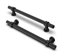 FURNIWARE 10 pezzi maniglie per mobili 160 mm distanza tra i fori per mobili in Maniglie dell'armadio da cucina Maniglia dell'armadio da cucina maniglia dell'armadio, Nero opaco