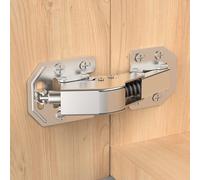 Furniware 4 cerniere Softclose a 90° per ante dell'armadio, cerniere per armadio, senza preforatura, armadio da cucina, armadio, cerniera facile da installare, cerniera per mobili con ammortizzatore