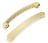 FURNIWARE Confezione da 10 maniglie per mobili, distanza tra i fori di 160 mm, maniglie per armadi, maniglie per cucina, maniglie in ottone, maniglie per cassetti, maniglie per armadi da cucina