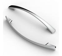 FURNIWARE maniglie per mobili da 10 pezzi, distanza tra i fori 128 mm, maniglie per armadi, maniglie per cucina, maniglie, maniglie per cassetti per mobili,Cromo