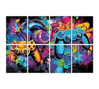 FurnoFlex Pannelli acustici artistici, piastrelle decorative per stanza, pannelli fonoassorbenti, in schiuma, eliminazione del rumore, bloccanti per pareti (graffiti di gioco)