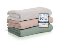 furora BABY Salviette di garza per bambini, 80 x 80 cm, taglia XL, in mussola super morbida, in cotone biologico, Oeko-TEX 100: privo di sostanze nocive, panni in mussola per bambini, pannolini di