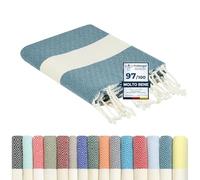 furora HOLIDAY Telo Mare Grande, cotone 100x200 cm | Telo Spiaggia antisabbia | Asciugamano Mare Fouta, frange e angoli - Pareo Donna Uomo Ragazzi | Pic Nic Beach Towel Coperta, lungo leggero