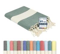 furora HOLIDAY Telo Mare Grande, cotone 100x200 cm | Telo Spiaggia antisabbia | Asciugamano Mare Fouta, frange e angoli - Pareo Donna Uomo Ragazzi | Pic Nic Beach Towel Coperta, lungo leggero