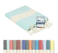 furora HOLIDAY Telo Mare Grande, cotone 100x200 cm | Telo Spiaggia antisabbia | Asciugamano Mare Fouta, frange e angoli - Pareo Donna Uomo Ragazzi | Pic Nic Beach Towel Coperta, lungo leggero