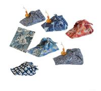 Furoshiki Cotone Giapponese 30cm 7 Avvolgente Furoshiki Cotone | Design quadrato 30x30cm, leggero e compatto, perfetto per viaggi, si piega facilmente in borsa o valigia