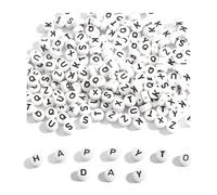 FURREN 800 Pezzi Kit Perline Lettere per Braccialetti 7 X 4 Mm Perline con Lettere Alfabeto A-Z Perline per Braccialetti Foro Grande Friendship Bracelet Kit Letters Lettere Braccialetti Fai Da Te