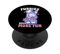 Furries Have More Fun I Cute Cosplay Furry Fandom PopSockets PopGrip Adesivo