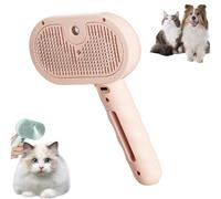 Furry Basics Pet Brush, Furrybasics Pet Grooming Brush, Labrador Charm Pet Steam Brushes for Dogs and Cats, Pet Spray Hair Removal Comb (Pink)
