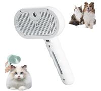 Furry Basics Pet Brush, Furrybasics Pet Grooming Brush, Labrador Charm Pet Steam Brushes for Dogs and Cats, Pet Spray Hair Removal Comb (White)