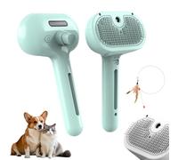 Furry Basics Spazzola per la toelettatura degli animali domestici, con ciondolo a forma di labrador, spazzola a vapore 2025, con serbatoio dell'acqua e pulsante di rilascio per spargere peli opachi,