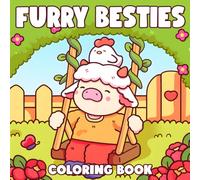 Furry Besties Coloring Book: Cute Cozy Coloring Pages Featuring Fluffy Animal Friends and Everyday Moments for Adults and Teens Relaxation